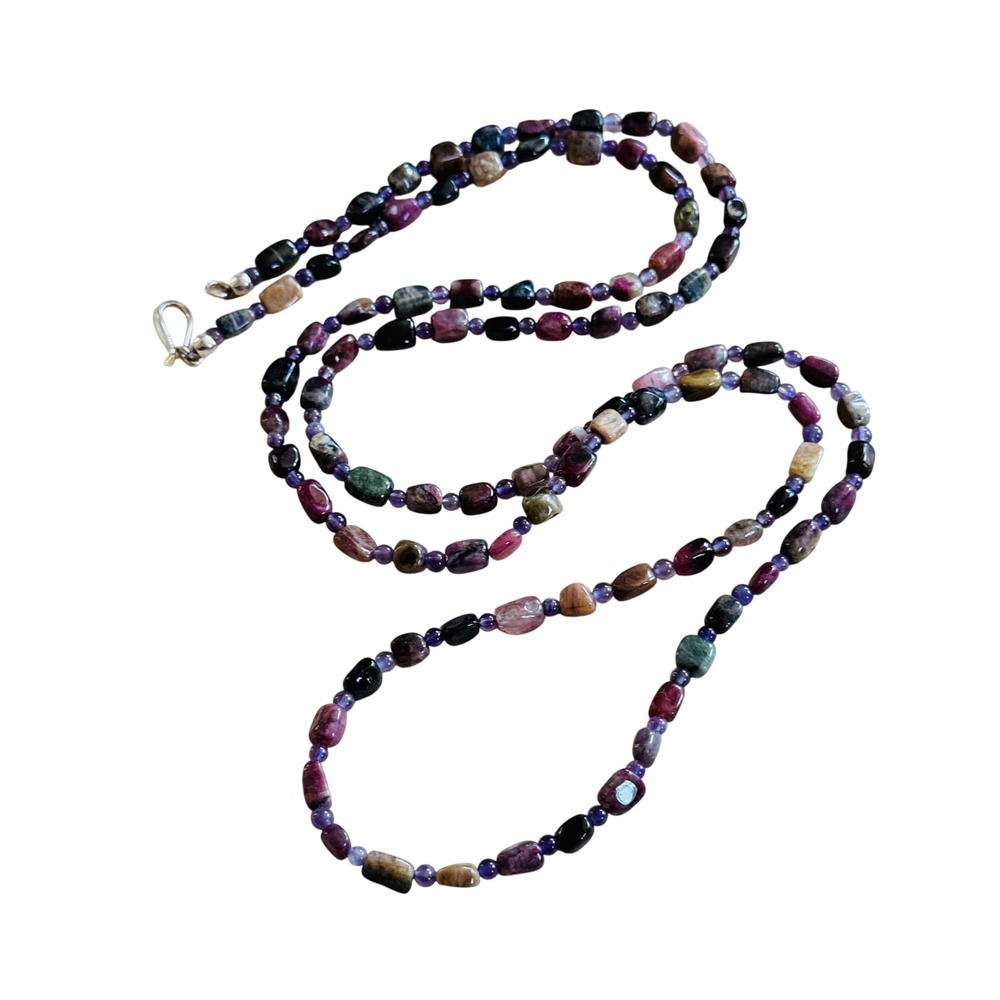 Jay King DTR Desert Rose Trading Necklace Rainbow Tourmaline Sterling Silver 925